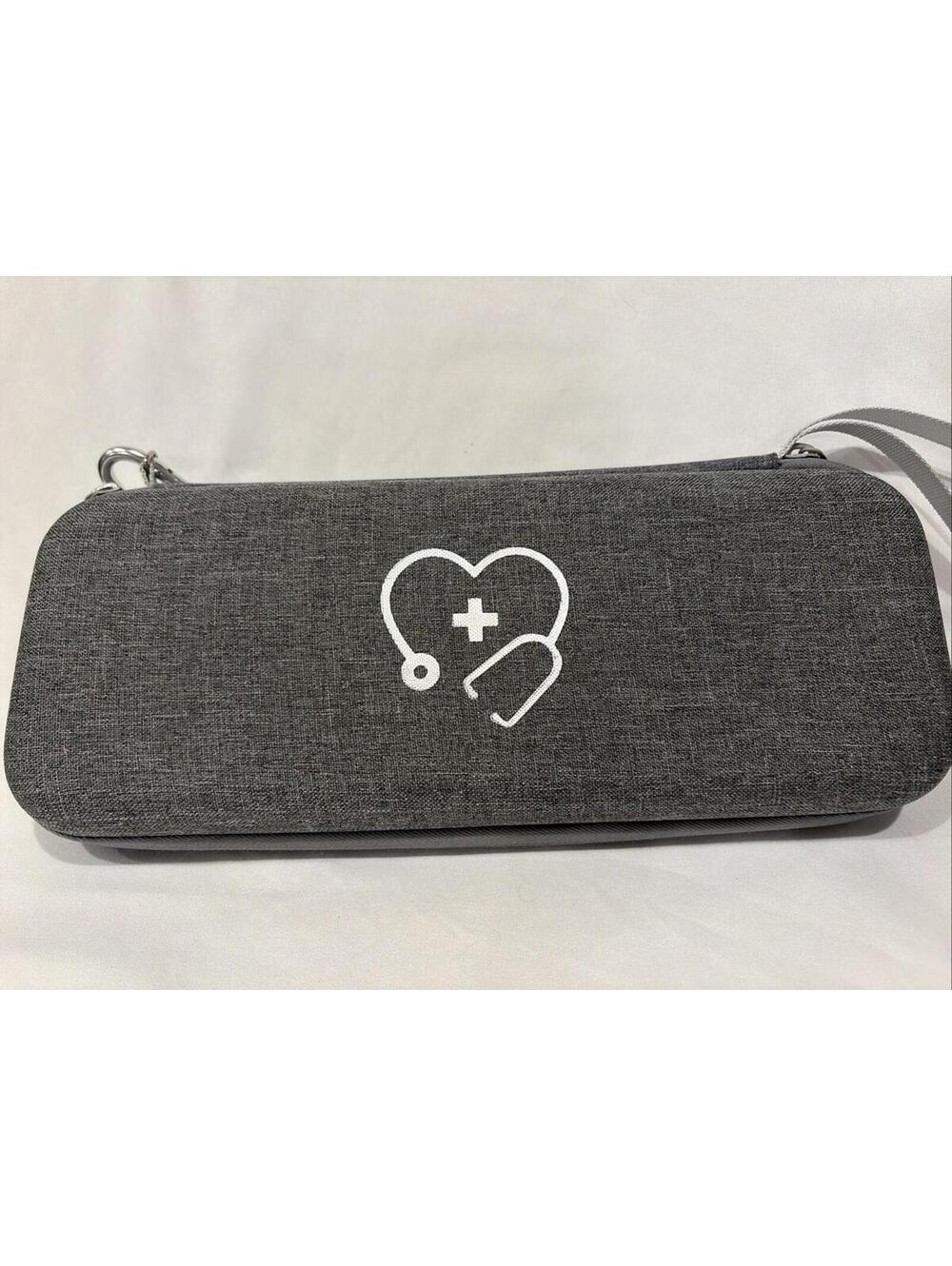 Doctors/Nurses Hard Shell Zip Up Stethoscope Case with Heart